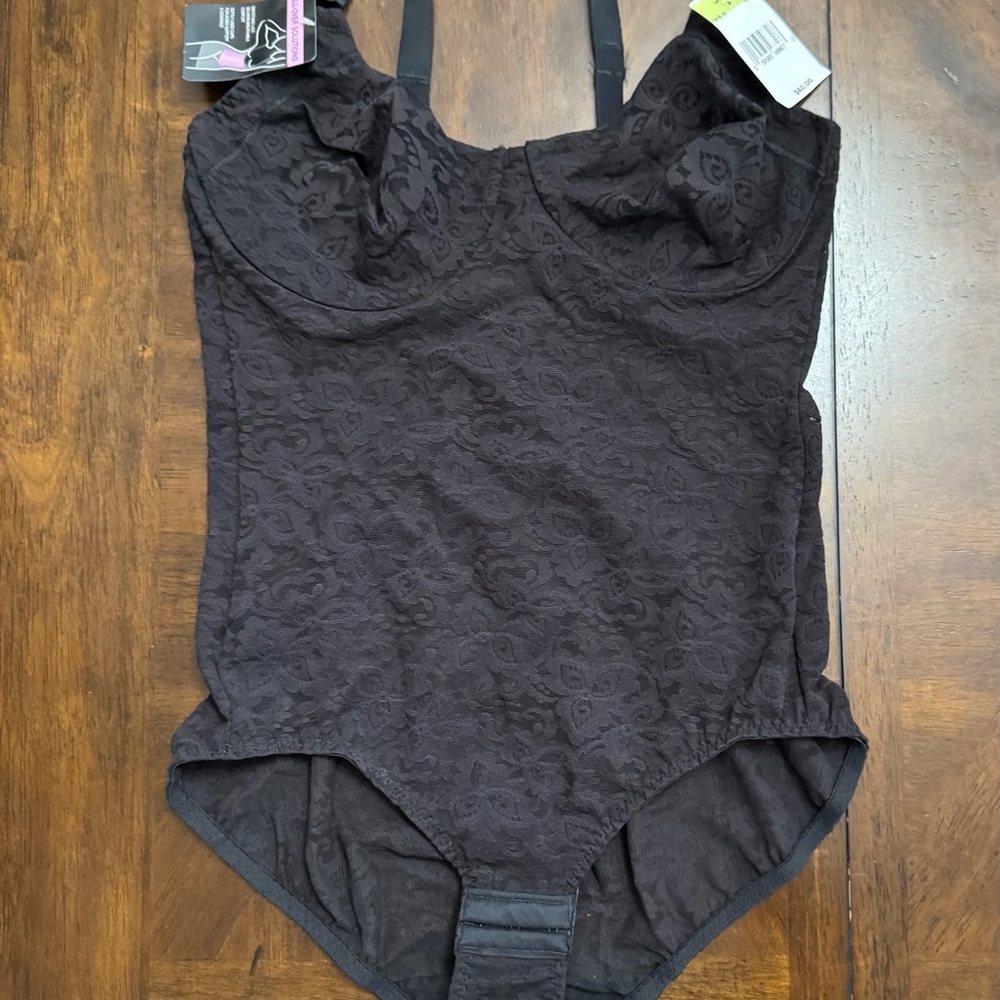 Bali Black Lace Shapewear Bodysuit 38B